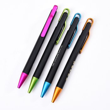 廣告筆-消光霧面筆管商務禮品-單色原子筆-採購客製印刷贈品筆_0