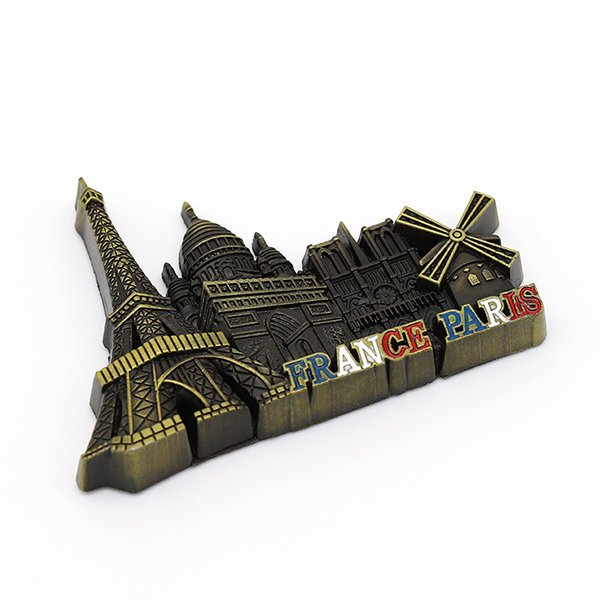 3D巴黎城市金屬冰箱貼_4