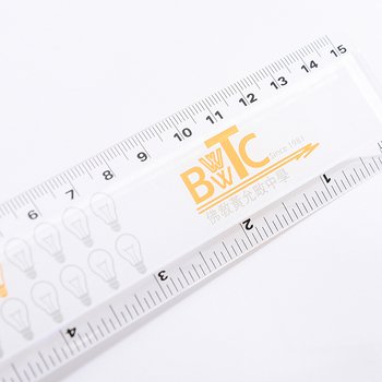 15cm廣告尺- 透明塑膠材質廣告尺-可客製化印刷加印LOGO-畢業禮物首選_1