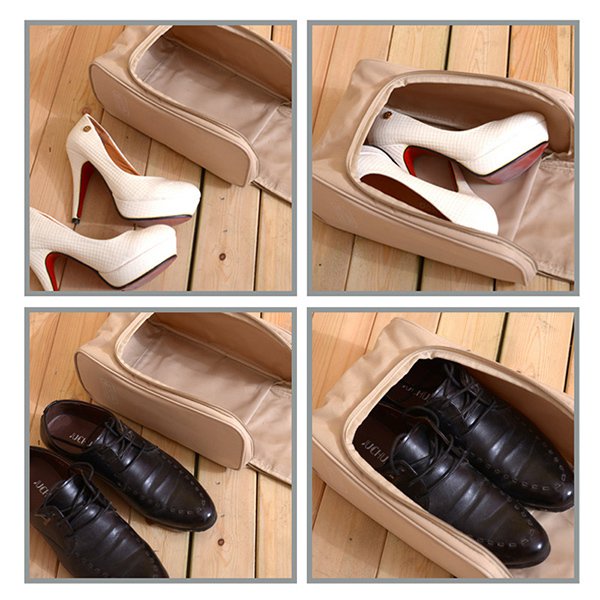 簡約拉鍊式鞋袋-210D聚酯纖維鞋包-6