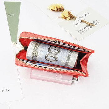 皮夾-L型開口拉鍊皮夾-十字紋真皮零錢包-可客製化禮贈品印刷_3