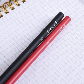 原木鉛筆-消光筆桿印刷設計禮品-圓形塗頭廣告筆-採購批發製作贈品筆_3