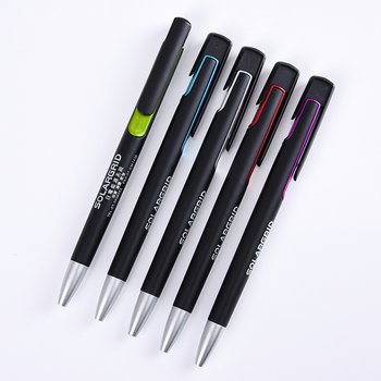 廣告筆-消光霧面黑色塑膠筆管禮品-單色原子筆-採購客製印刷贈品筆_10