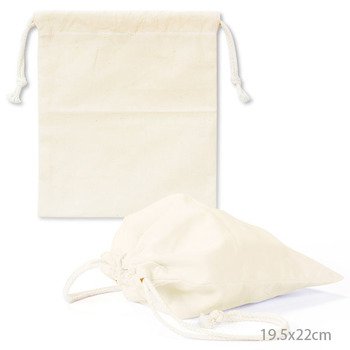 純棉束口袋-本白純棉布-單面單色束口禮物袋_1