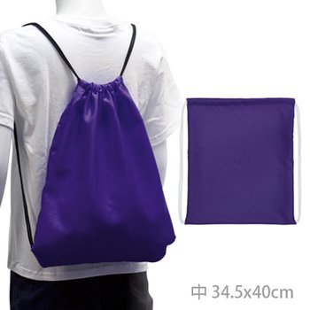 斜紋布後背包-中 150D/可選色-單面單色束口背包_0