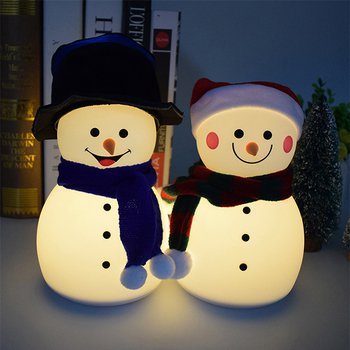小夜燈-矽膠雪人造型小夜燈-療癒客製化禮贈品_2