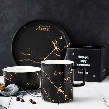 陶瓷咖啡杯-霧面大理石-可客製化印刷LOGO_1