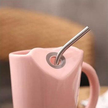 陶瓷咖啡杯-心型可插吸管-可客製化印刷LOGO_3