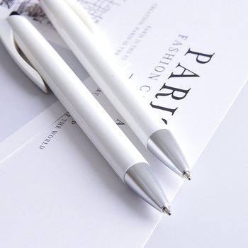 廣告筆-按壓式環保筆管推薦禮品單色原子筆-採購客製印刷贈品筆_2