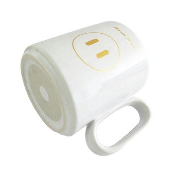陶瓷馬克杯-350ml(附USB保溫盤+無線手機充電器)-可客製化印刷LOGO_1