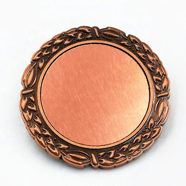 古董黃銅圓形徽章-1