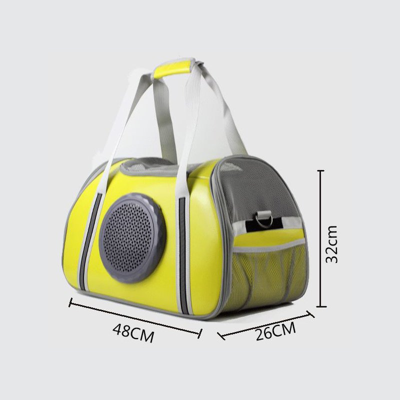 雙面寵物旅行箱設計的帶半球形窗口寵物手提袋的太空艙寵物袋-5