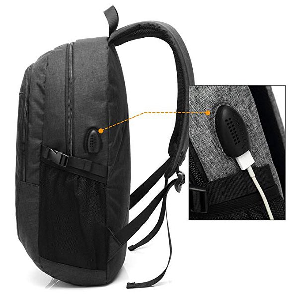 RFID防盜充電口設計時尚牛津布後背包-2