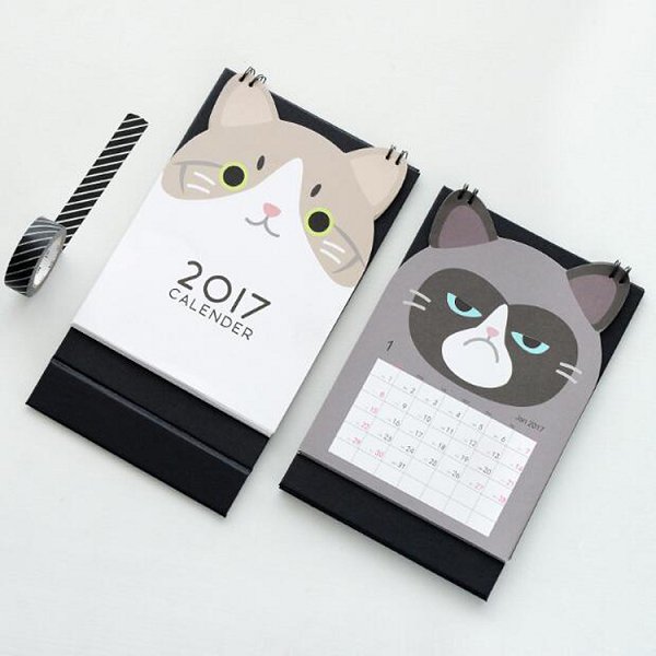 貓咪造型桌曆-直式客製-彩色印刷_4