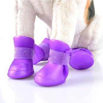 寵物防水防滑雨鞋短靴_0
