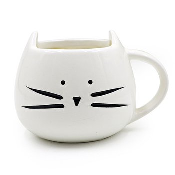 400ml貓咪造型陶瓷馬克杯-附湯匙_1