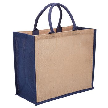 彩色設計黃麻購物袋-客製化手提袋_0