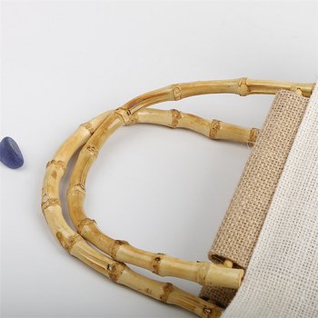 竹製造型提把黃麻購物袋-客製化手提袋_3
