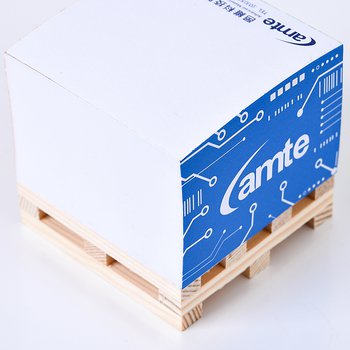 方型紙磚便條紙-7x7x5cm三面單色印刷-內頁單色印刷附棧板便條紙_2