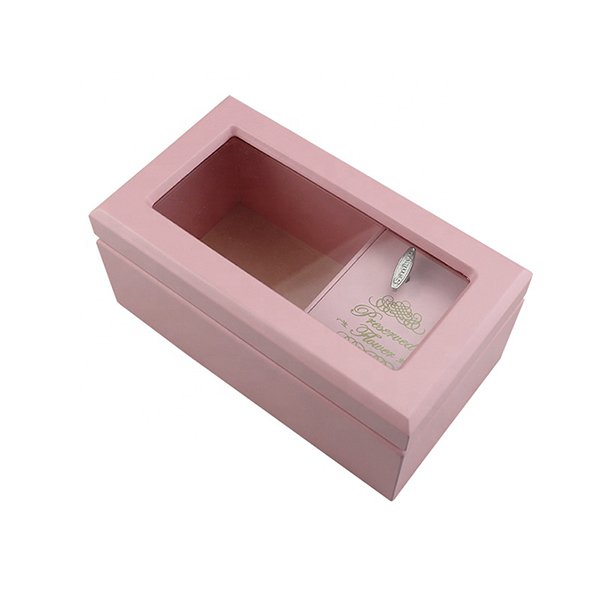 粉色系長方形木製收納音樂盒_2