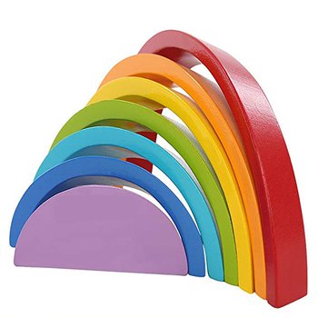 彩虹弧形兒童益智積木-木製積木套裝_0
