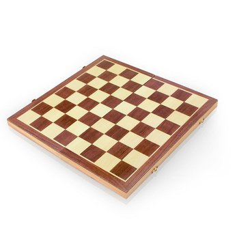 三合一可折疊收納木製西洋棋/象棋套組_2