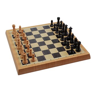 簡約仿木塑膠製西洋棋套組_4