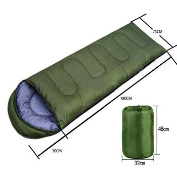 單人可摺疊戶外睡袋-190T聚酯纖維+PP棉睡袋_5