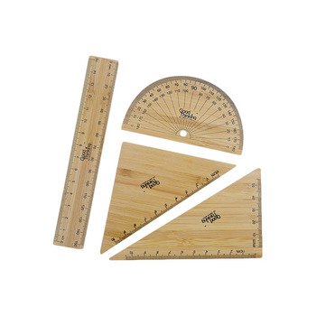 天然測量尺-木製三角尺4件套組_0