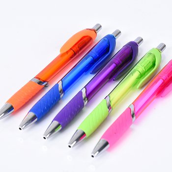 廣告筆-防滑透明筆管廣告筆-單色原子筆-工廠客製化印刷贈品筆_1