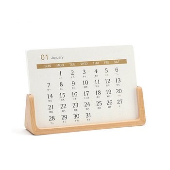 6吋U型相框-櫸木桌曆座_0