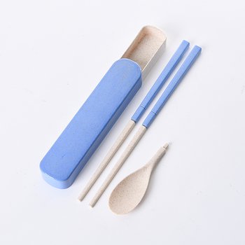 小麥桔梗餐具2件組-筷.匙(可拆式餐具)-附滑蓋小麥收納盒_0