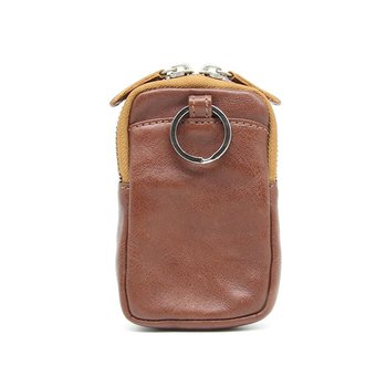 皮包-方形真皮鑰匙圈拉鍊皮包-可客製化印刷LOGO_1