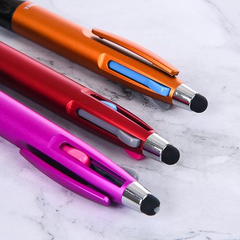 觸控筆-三色筆芯禮品-多色原子筆-採購批發贈品筆_2