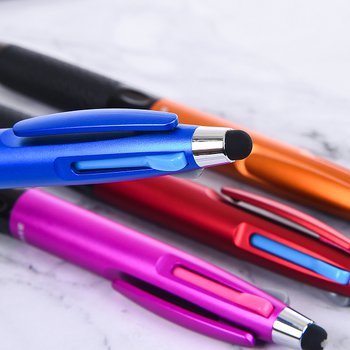 觸控筆-三色筆芯禮品-多色原子筆-採購批發贈品筆_1