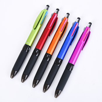 觸控筆-三色筆芯禮品-多色原子筆-採購批發贈品筆_0