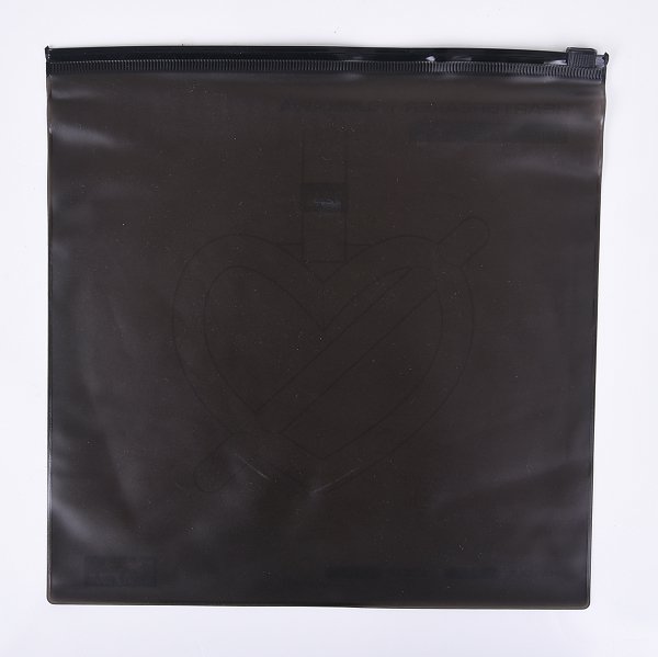 高品質黑色PVC化妝品服飾夾鏈袋_2