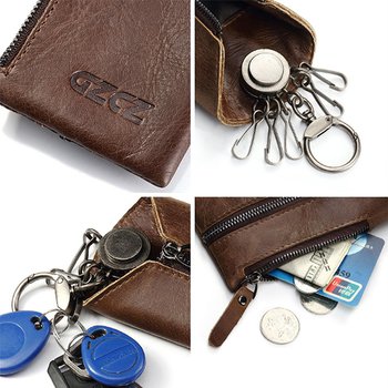 零錢包-真皮雙拉鍊式鑰匙包-可客製化印刷LOGO_2