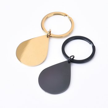 金屬水滴狀電鍍不銹鋼鑰匙圈(同60DN-0001)_0