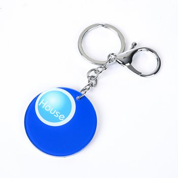 圓型壓克力鑰匙圈-四節鍊雙面彩色印刷-客製化鑰匙圈_0