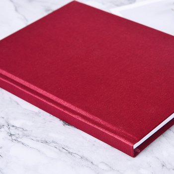 筆記本-尺寸25K紅色柔紋皮精裝-封面燙印+內頁模造紙-客製化記事本_4