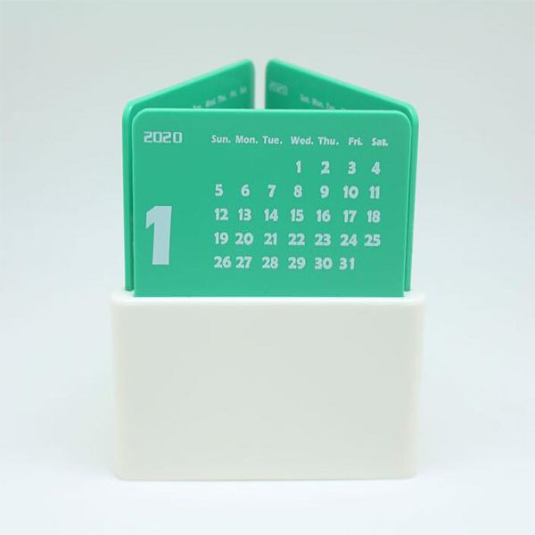 塑膠三角形筆筒桌曆_3