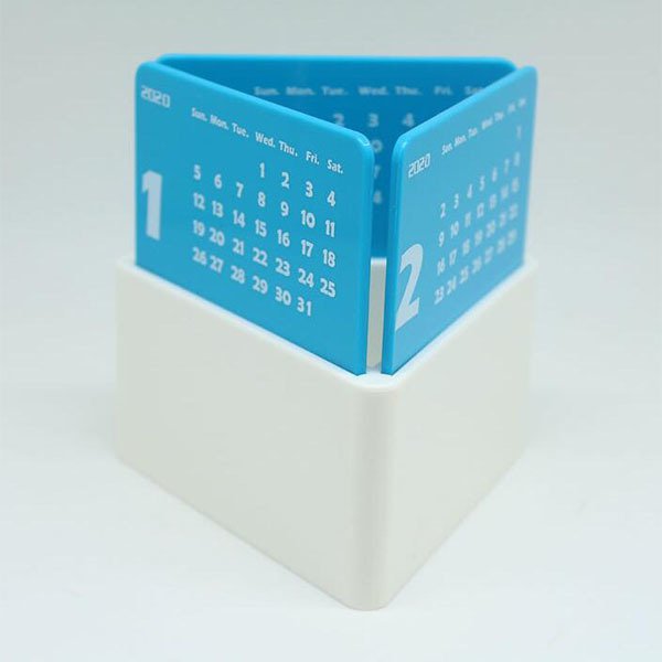 塑膠三角形筆筒桌曆_4