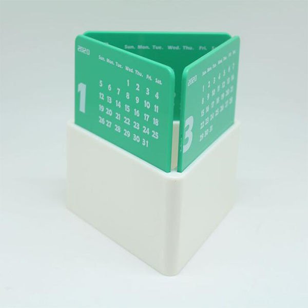 塑膠三角形筆筒桌曆_6