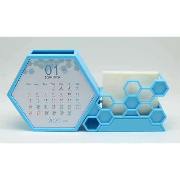 六角形蜂巢筆筒桌曆_2