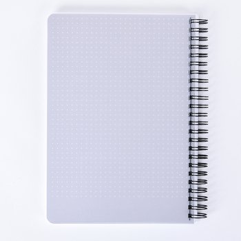 25K環裝筆記本-單色封面加霧透板線圈記事本-可客製化內頁與LOGO_1