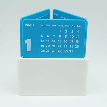 塑膠三角形筆筒桌曆_0