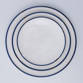 7寸藍邊陶瓷盤_0