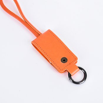 伸縮拉繩皮革鑰匙圈充電線-可客製化印刷/烙印LOGO(同55AA-0017)_4