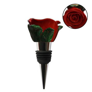 玫瑰造型不鏽鋼酒瓶塞_0